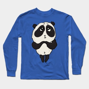 Shy cute panda Long Sleeve T-Shirt